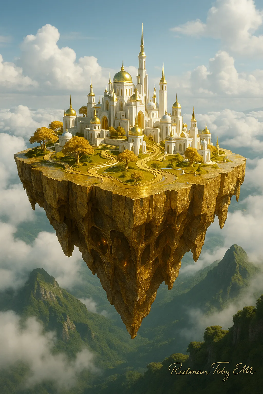 Golden Floating Metropolis I